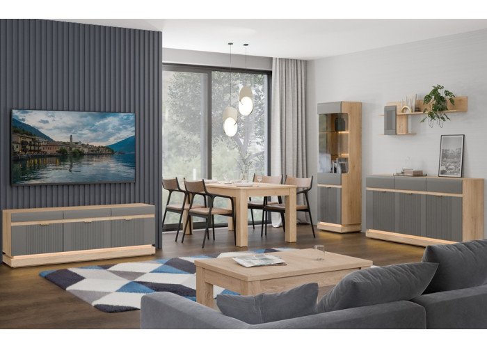 MILTON sivý ML05 vitrína