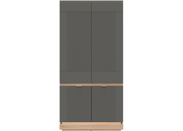 MILTON sivý ML08 šatníkovo-policová skriňa