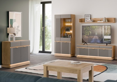 MILTON sivý sektorový nábytok