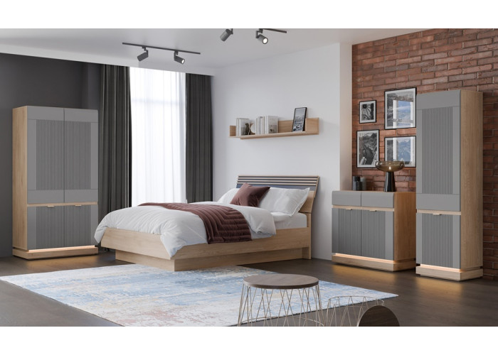 MILTON sivý ML05 vitrína