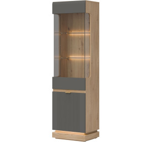 MILTON sivý ML05 vitrína