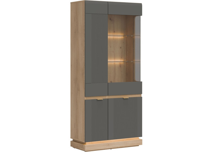 MILTON sivý ML06 vitrína