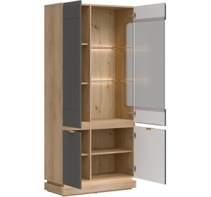 MILTON sivý ML06 vitrína