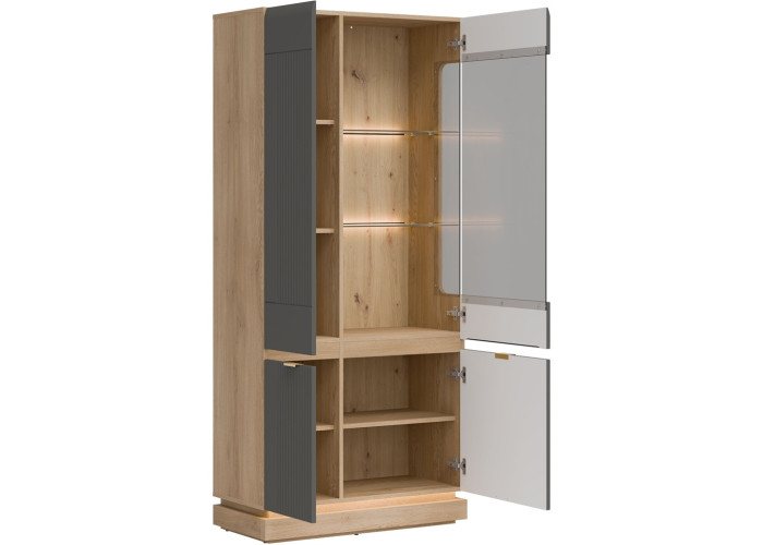 MILTON sivý ML06 vitrína