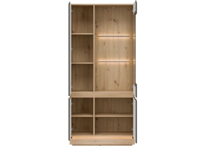 MILTON sivý ML06 vitrína