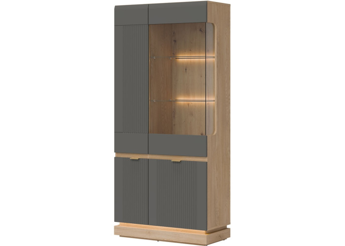 MILTON sivý ML06 vitrína