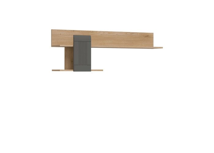 MILTON sivý ML10, závesná polica