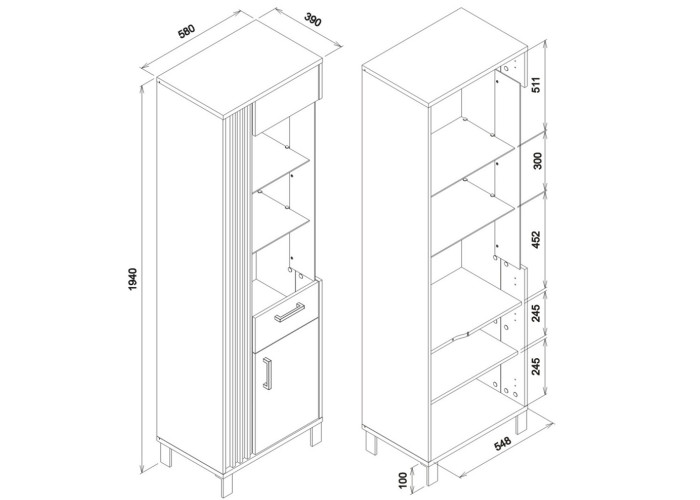 NOEL NE06, vitrína, pravá NOEL NE06, vitrína, pravá