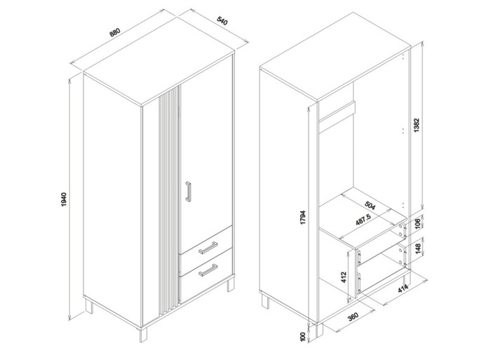 NOEL NE08, šatníková skriňa NOEL NE08, šatníková skriňa