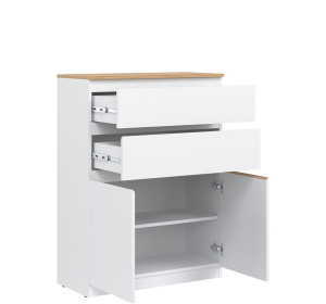 REMI biela/dub evoke RM05 komoda