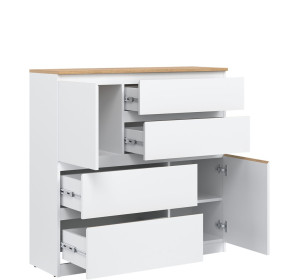 REMI biela/dub evoke RM06 komoda