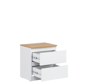 REMI biela/dub evoke RM12 nočný stolík