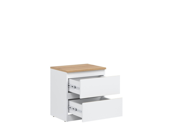 REMI biela/dub evoke RM12 nočný stolík