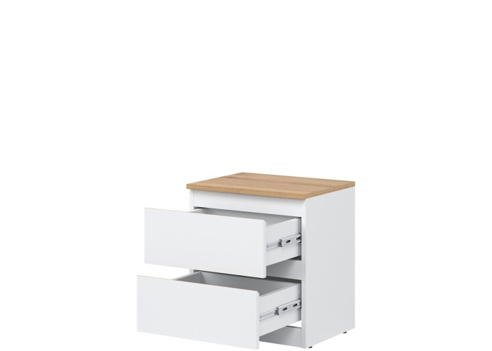 REMI biela/dub evoke RM12 nočný stolík