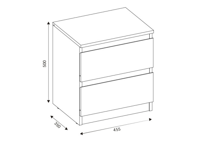 REMI biela/dub evoke RM12 nočný stolík