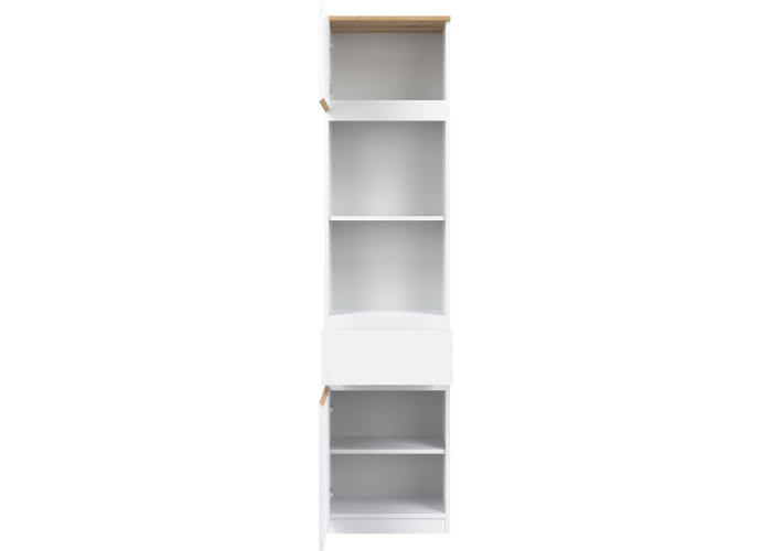 REMI biela/dub evoke RM08 policová skrinka