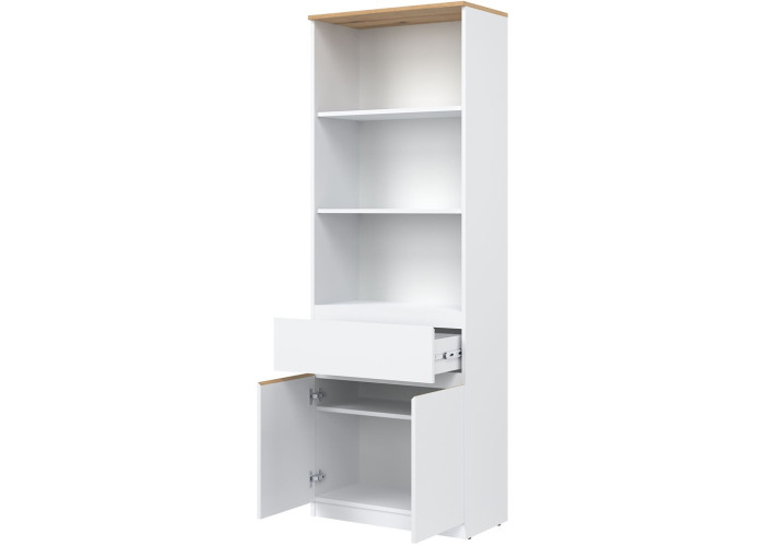 REMI biela/dub evoke RM09 policová skrinka