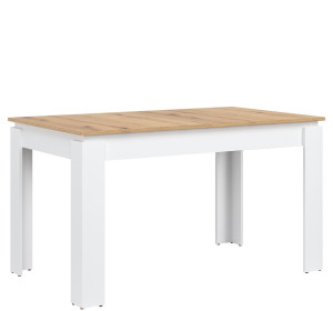 REMI biela/dub evoke ST06 rozkladací jedálenský stôl 135-175x80 cm