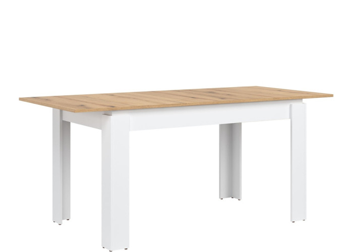 REMI biela/dub evoke ST06 rozkladací jedálenský stôl 135-175x80 cm