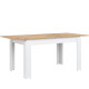 REMI biela/dub evoke ST06 rozkladací jedálenský stôl 135-175x80 cm