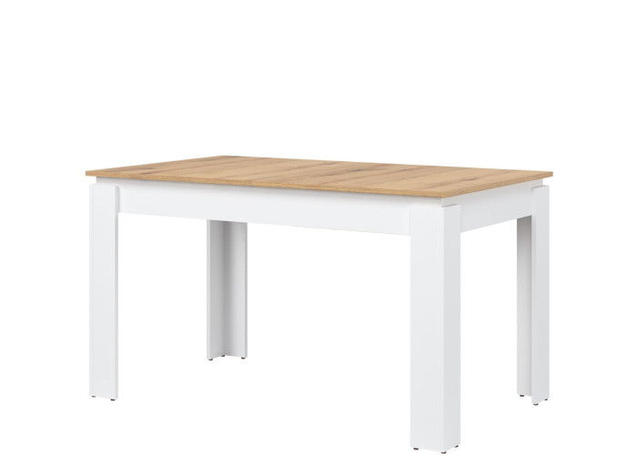 REMI biela/dub evoke ST06 rozkladací jedálenský stôl 135-175x80 cm