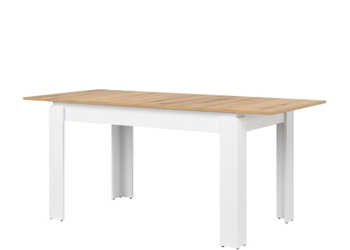 REMI biela/dub evoke ST06 rozkladací jedálenský stôl 135-175x80 cm