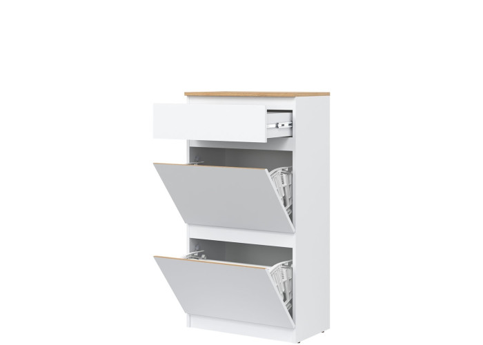 REMI biela/dub evoke RM11 skrinka na topánky