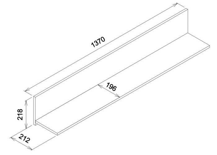 REMI biela/dub evoke RM14, závesná polica