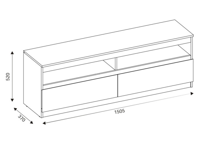 REMI dub castello RM01 skrinka pod TV