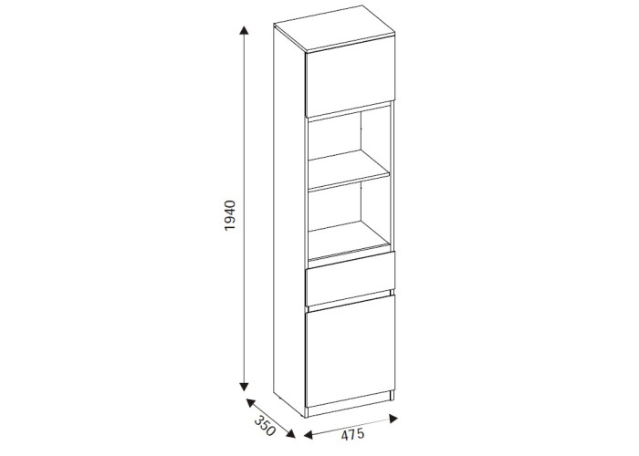 REMI dub evoke RM08 policová skrinka