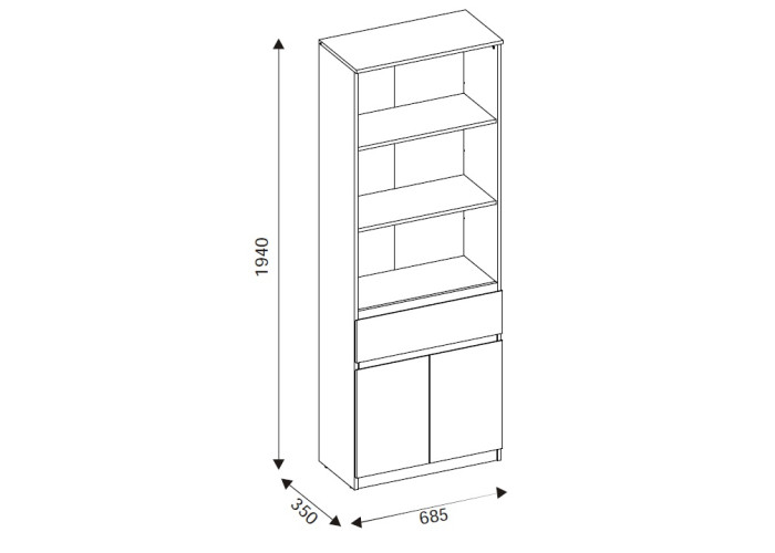 REMI dub evoke RM09 policová skrinka