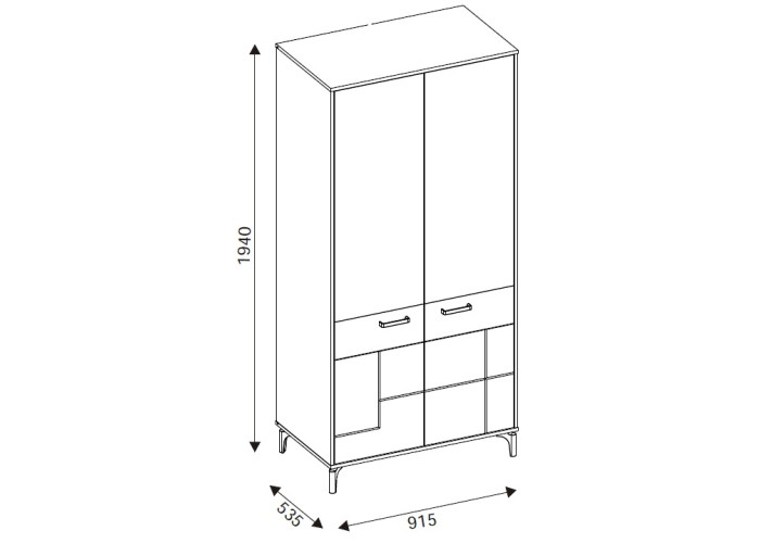 S-Line SL08 šatníková skriňa