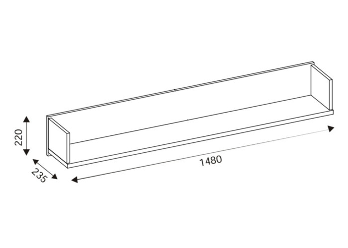 S-Line SL09, závesná polica