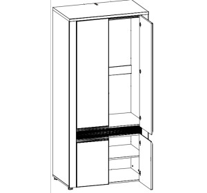 SANDY S07, šatníková skriňa