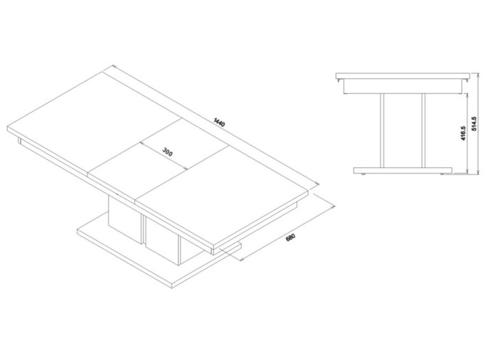 SNOBI SB13, rozkladací konferenčný stolík SNOBI SB13, rozkladací konferenčný stolík