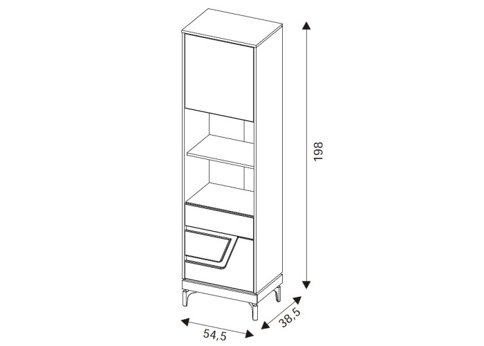 VERO VR08 policová skrinka, pravá VERO VR08 policová skrinka, pravá