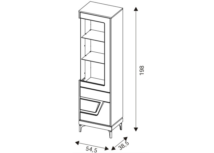 VERO VR06 vitrína, pravá