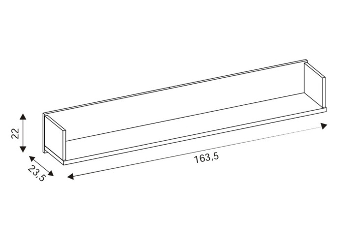 VERO VR10, závesná polica