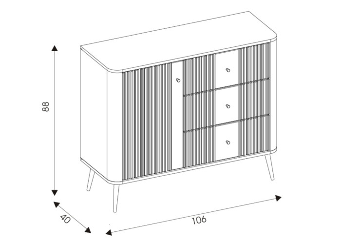 VIGO kašmír VG03 komoda