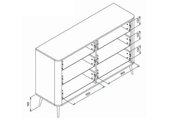 VIGO kašmír VG04 komoda so zásuvkami