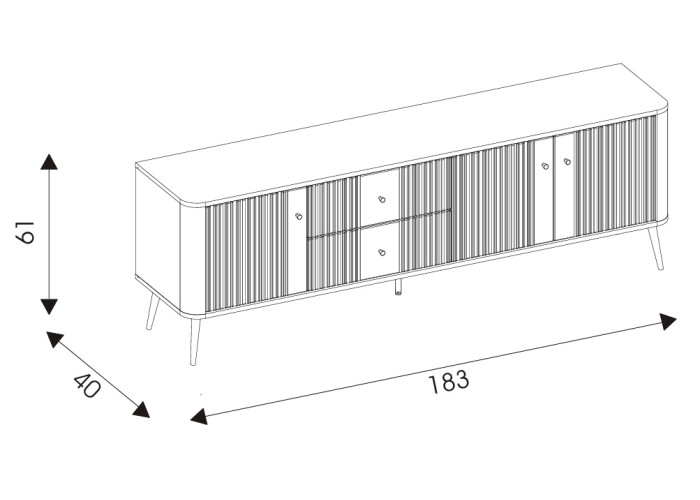 VIGO kašmír VG02, skrinka pod TV