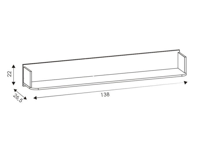 VIGO kašmír VG09 nástenná polica