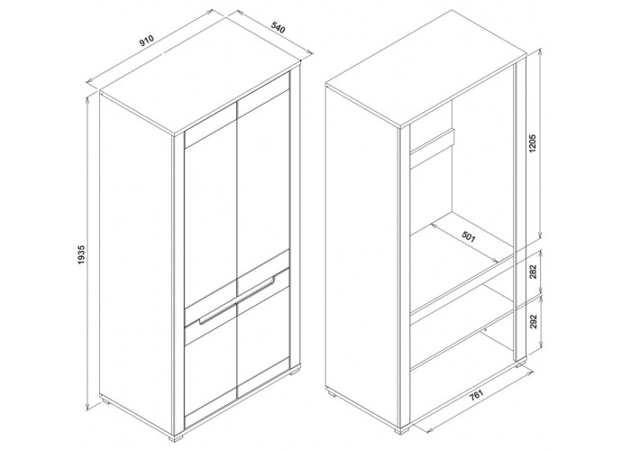 YORK Y07 šatníkovo-policová skriňa YORK Y07 šatníkovo-policová skriňa