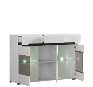 AZTECA TRIO biela/biely lesk KOM2W1D3S/10/15 komoda s LED osvetlením AZTECA TRIO biela/biely lesk KOM2W1D3S/10/15 komoda s LED osvetlením