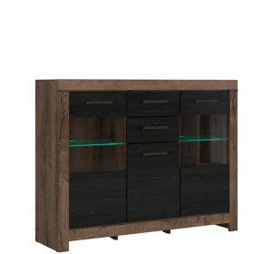 BALIN dub monastery/dub čierny KOM1D2W2S vitrína