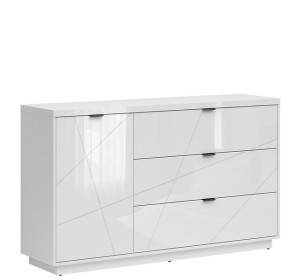 FORN biely lesk KOM1D3S, komoda FORN biely lesk KOM1D3S, komoda