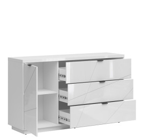 FORN biely lesk KOM1D3S, komoda FORN biely lesk KOM1D3S, komoda