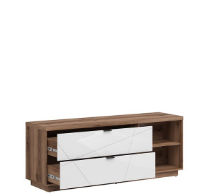 FORN dub delano/biely lesk RTV2S, TV stolík FORN dub delano/biely lesk RTV2S, TV stolík