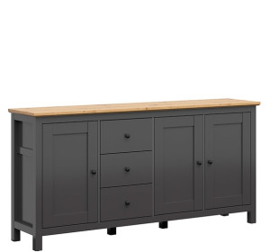 HESEN grafit/dub artisan KOM3D3S/10/20, komoda