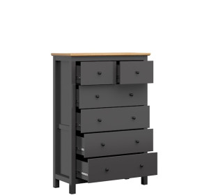 HESEN grafit/dub artisan KOM6S/15/10, komoda